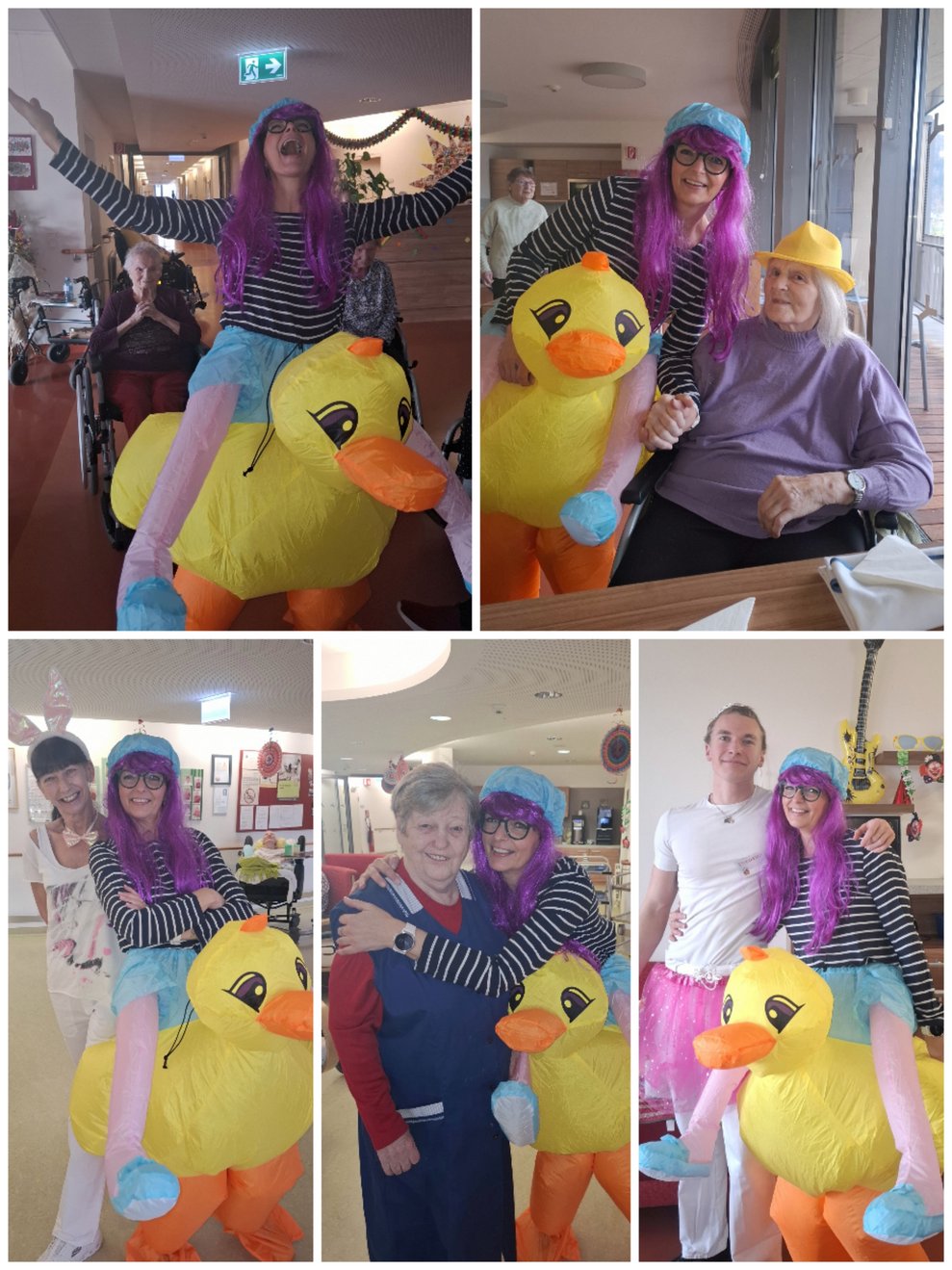 Bereits am frühen Morgen geht das Faschingsdienstag-Halligalli am Wohnbereich Seerose los.