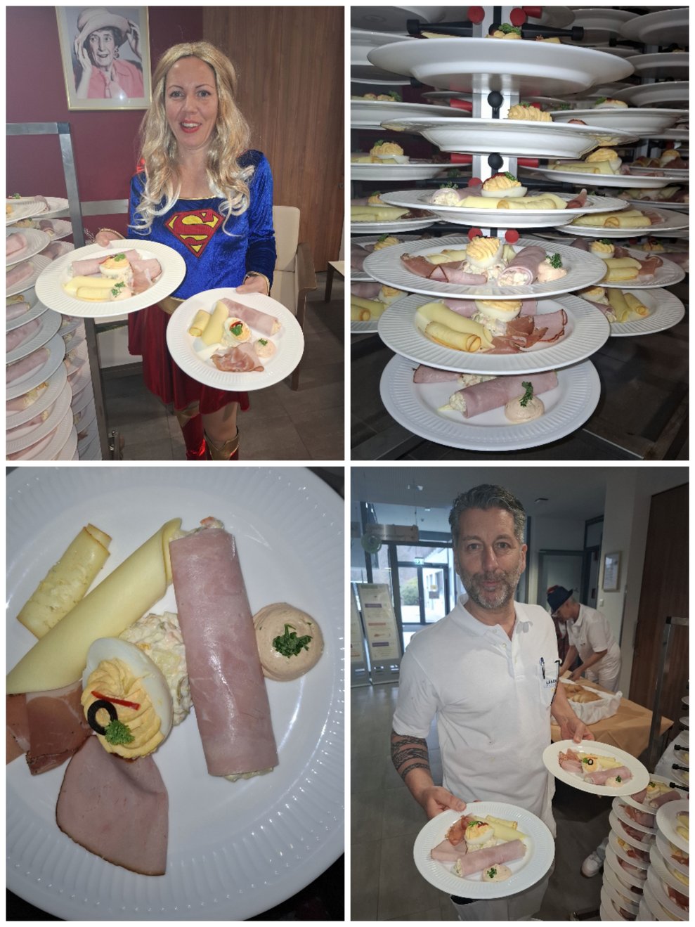 Zu einem gelungenen Faschingsfest gehört auch die entsprechende Verpflegung dazu. Tanzen, schunkeln und tratschen macht schließlich hungrig.