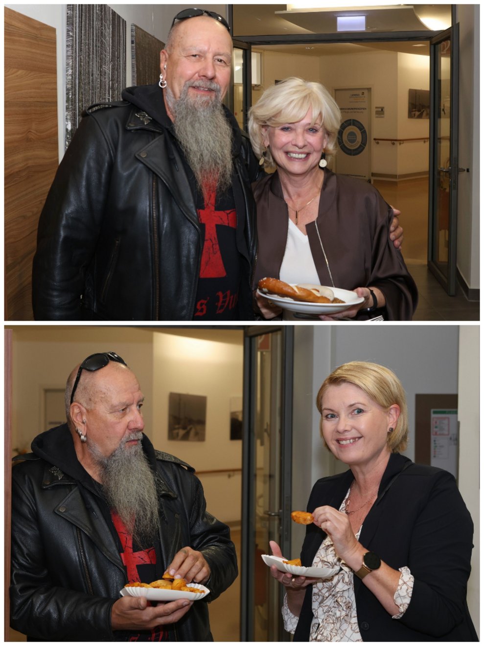 Wir haben extra gefragt! Ja, wir dürfen es "Veteranen-Treffen" nennen. Unser ehemaliger Sozialpädagoge Gerhard Kubin trifft auf unsere ehemalige Kaufm. Direktorin Anita Koller und auf unsere ehemalige Pflegedienstleitung Sabine Lechner.